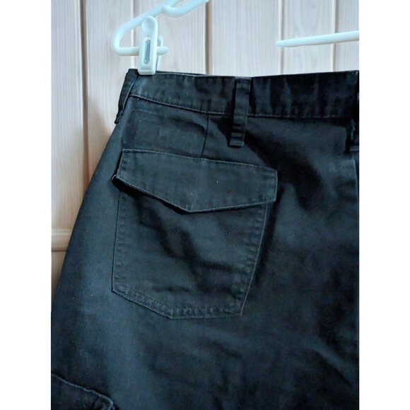 Red Kap Black Cargo Work Shorts 32" Waist Pockets Cotton/Polyester Blend Durable - Picture 11 of 13